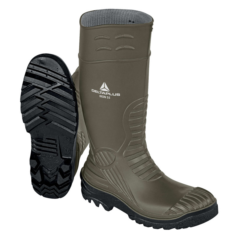 Stivali di sicurezza Iron S5 SRC N 45 kaki/nero Deltaplus