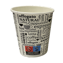 1000 Bicchieri in carta 240ml nero/bianco Leone