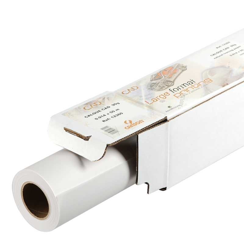 CARTA INKJET PLOTTER 914MM(36") X 50MT 90/95GR LUCIDA CAD CANSON