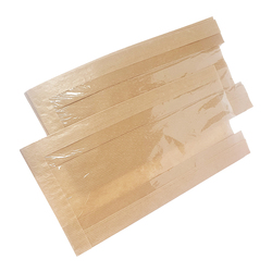 Conf 500 sacchetti per alimenti con finestra 20x34cm - 9cm avana Viva