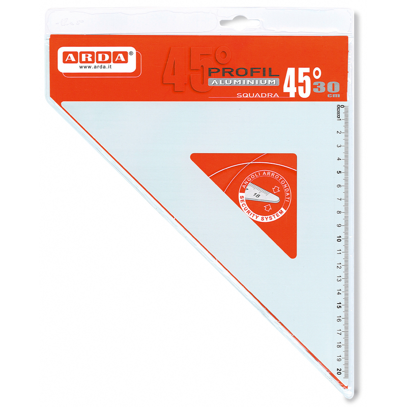 SQUADRA PROFIL ALLUMINIO 45  30CM ARDA