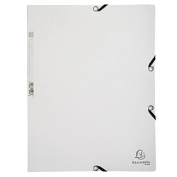 Cartella 3 lembi con elastici A4 Bianco 55506E Exacompta
