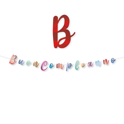 Festone in cartoncino Buon compleanno Big Party