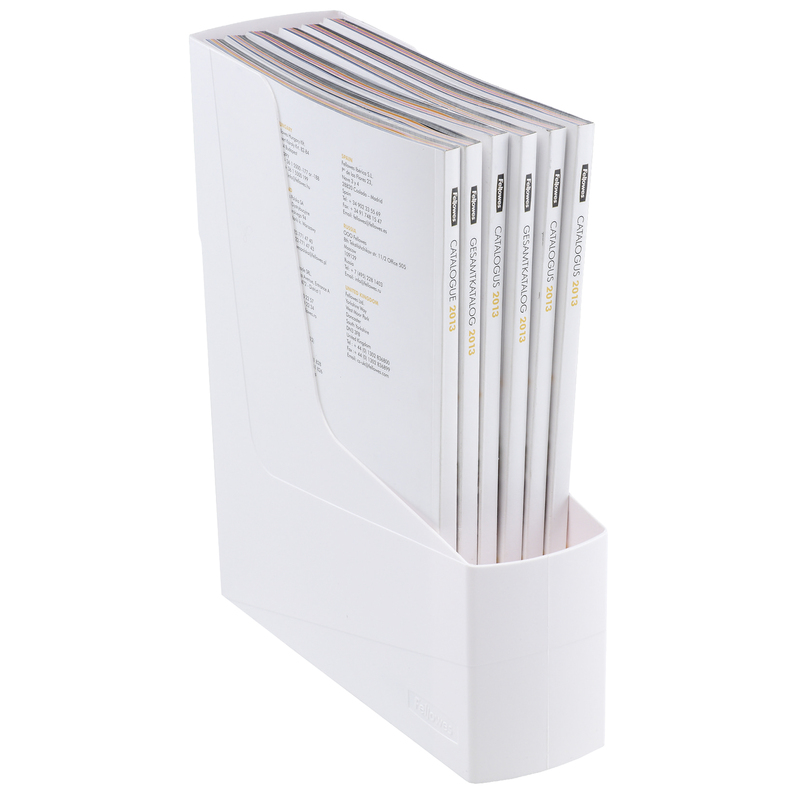 Portariviste G2D Bianco in PS riciclato 30x9x25,8cm Fellowes