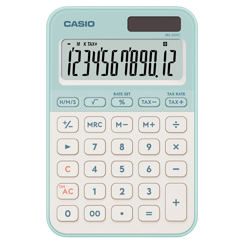 Calcolatrice da tavolo MS-20YC verde Casio