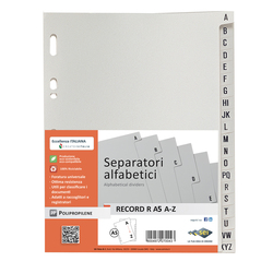 SEPARATORE ALFABETICO A-Z PPL 15X21 RECORD RA5A-Z SEI ROTA