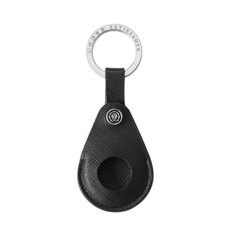 Portachiavi per Smart Tracker vera pelle Saffiano nero Cross