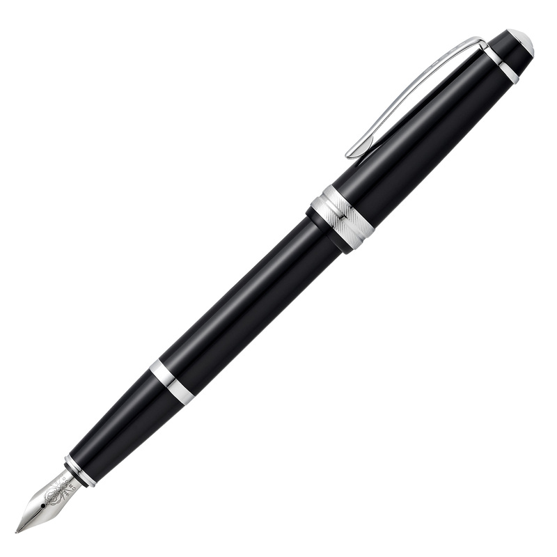 Penna stilografica Bailey Light punta M fusto nero/chromo Cross