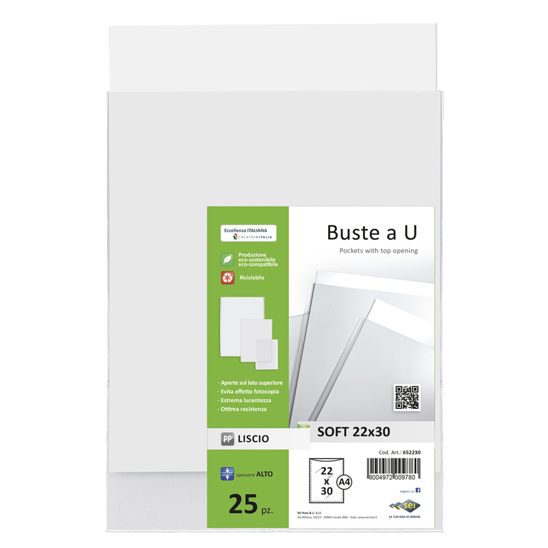 25 buste a sacco PP Soft 220x300mm Sei Rota