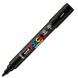 Marcatore Uni Posca PC5MBR punta brush 1.0 - 4.0mm nero Uni Mitsubishi