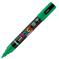 Marcatore Uni Posca PC5MBR punta brush 1.0 - 4.0mm verde Uni Mitsubishi