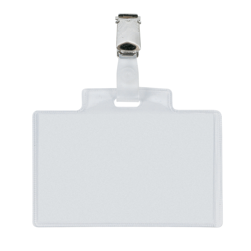 100 portanome Pass 3E 9,5x6cm c/clip in metallo Sei Rota