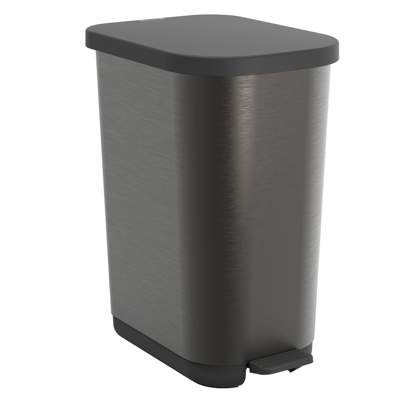 Pattumiera RIBO con coperchio e pedale  25-40lt Rotho