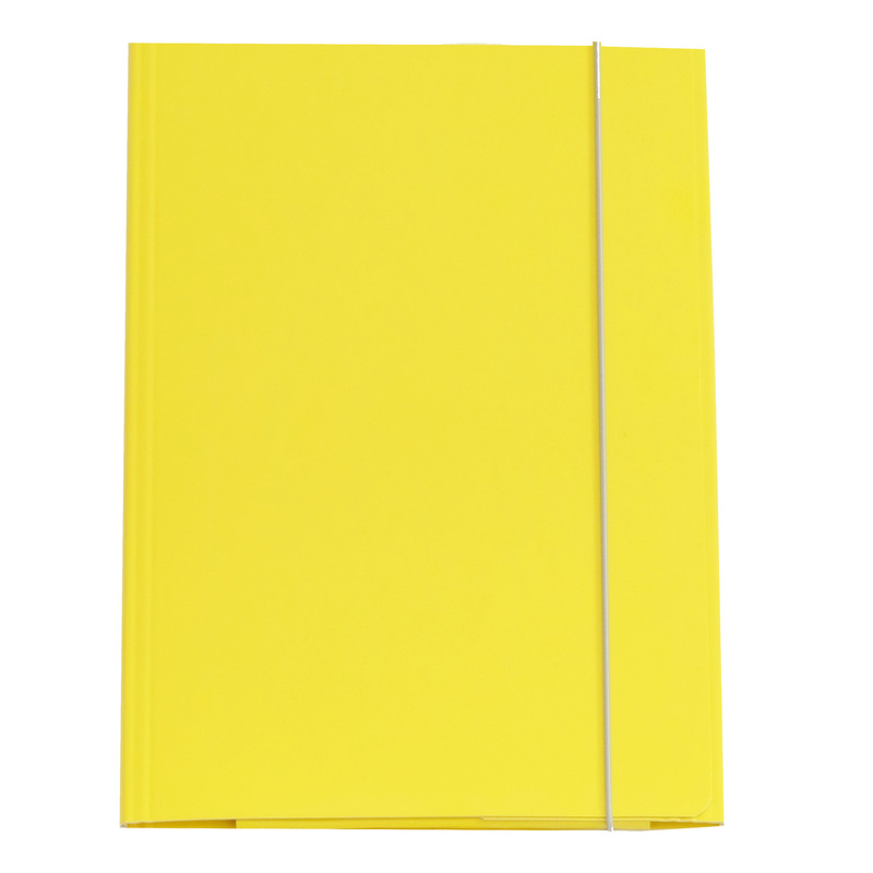 CARTELLINA CON ELASTICO 32PL 25X34CM GIALLO