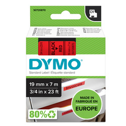 NASTRO DYMO TIPO D1 (19MMX7MT) NERO/ROSSO 458070