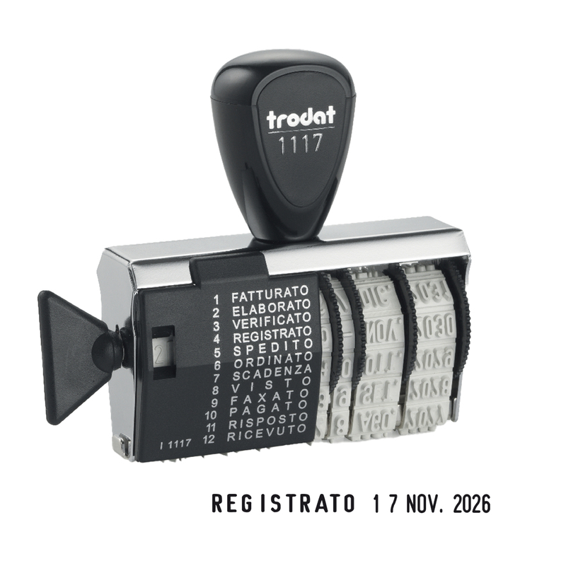 Timbro 1117/DB11 manuale DATARIO +POLINOME 4mm TRODAT