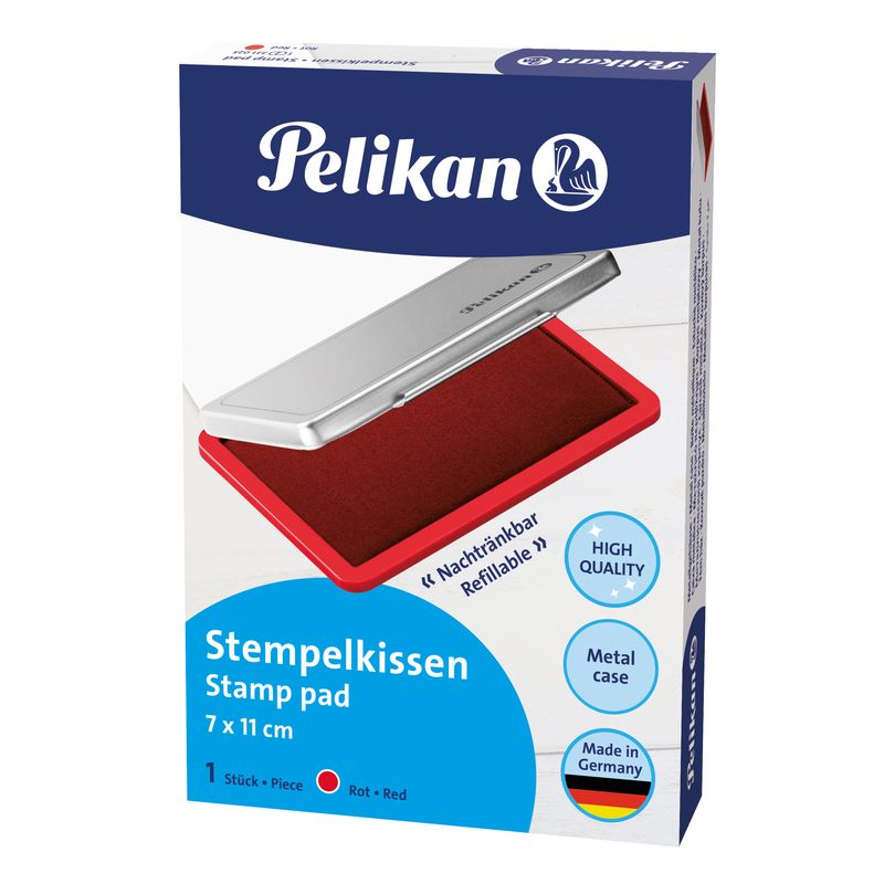 CUSCINETTO TIMBRI 7X11CM PELIKAN N.2 ROSSO
