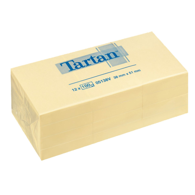 BLOCCO TARTAN 5138 GIALLO 51X38MM 100FG 63GR