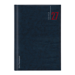 Libro prenotazioni ristorante 2027 dim.21x30cm cop.similpelle imbottita blu
