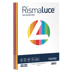 Carta RISMALUCE 200gr A3 125fg mix 8 colori FAVINI