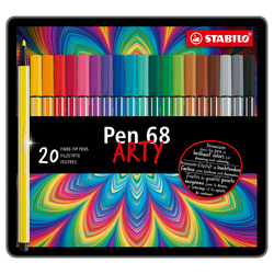 SCATOLA METALLO 20 PENNARELLI PEN 6820 STABILO