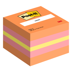 BLOCCO MINICUBO 400foglietti Post-itR 51x51mm 2051-P MELONE/ROSA GUAVA