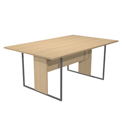 SCRIVANIA SINGOLA 180X80cm ROVERE - gamba ANTRACITE - ESSENCE