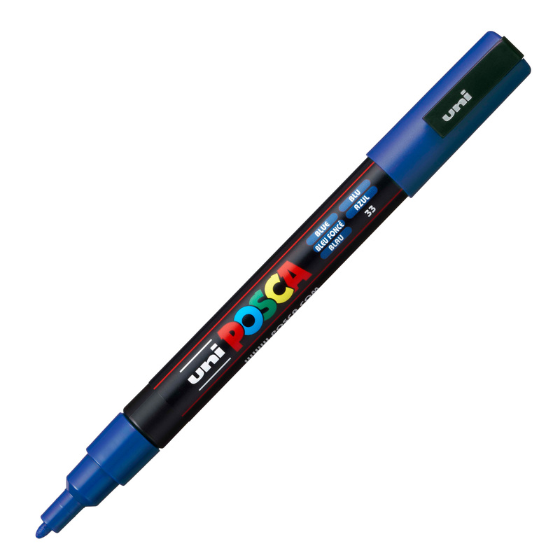 Marcatore UNI POSCA PC3M p.fine 0,9-1,3mm blu UNI MITSUBISHI