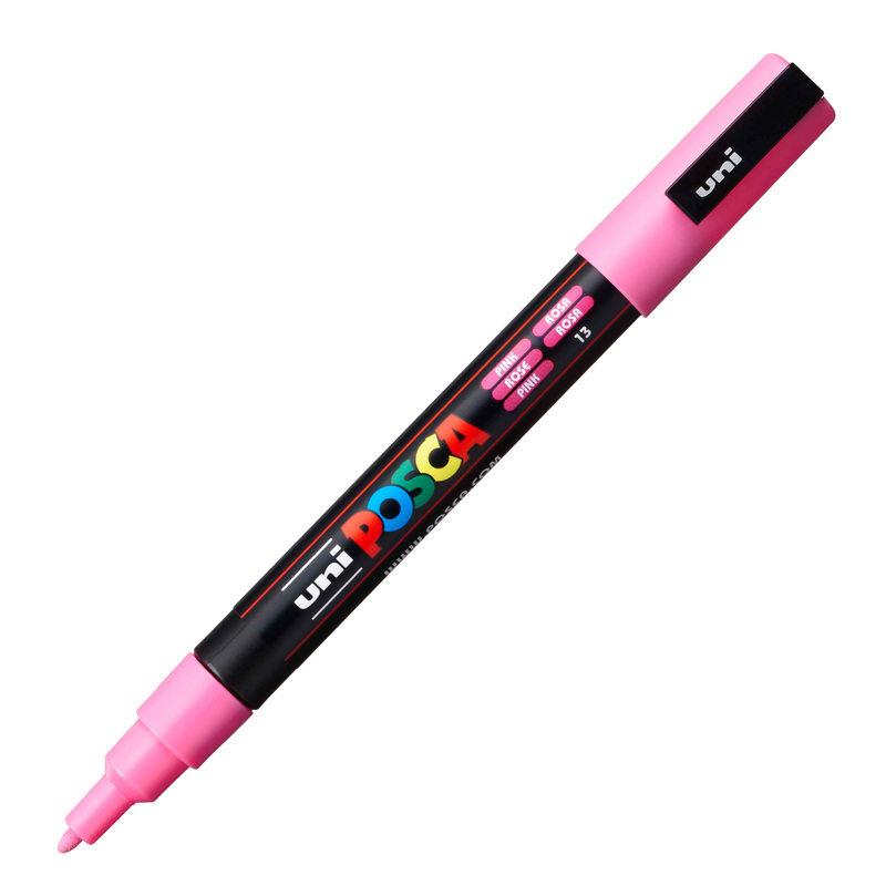 Marcatore UNI POSCA PC3M p.fine 0,9-1,3mm rosa UNI MITSUBISHI