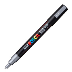 Marcatore UNI POSCA PC3M p.fine 0,9-1,3mm argento UNI MITSUBISHI