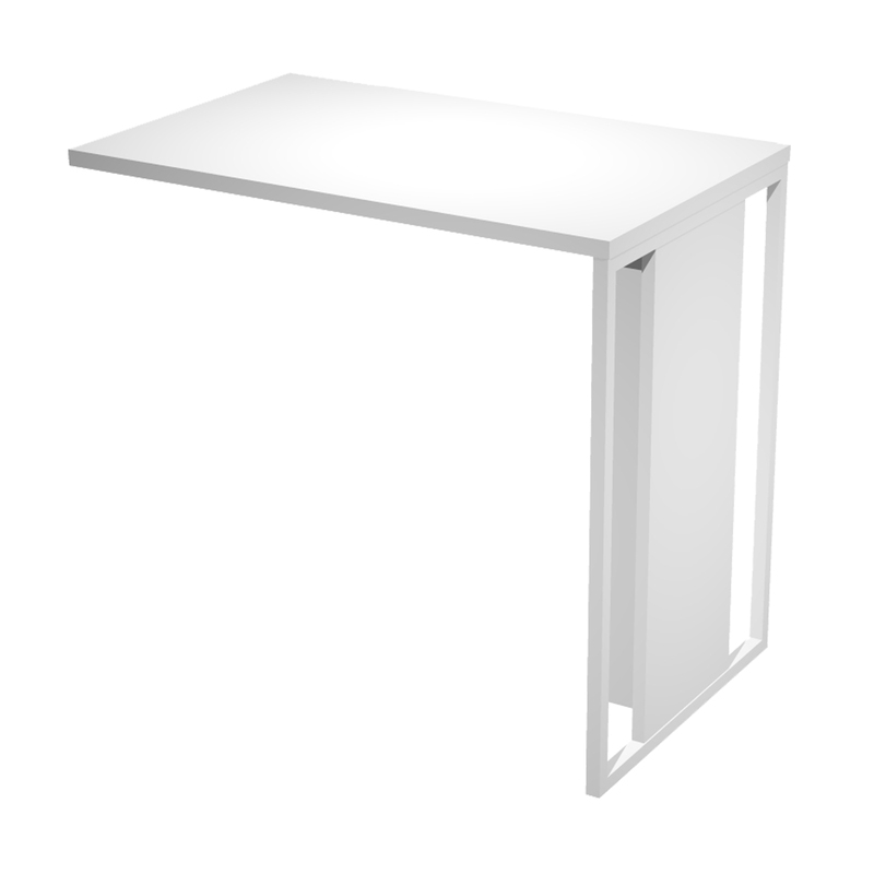 ALLUNGO REVERSIBILE DX/SX 80x50cm BIANCO gamba BIANCO per SCR. ESSENCE