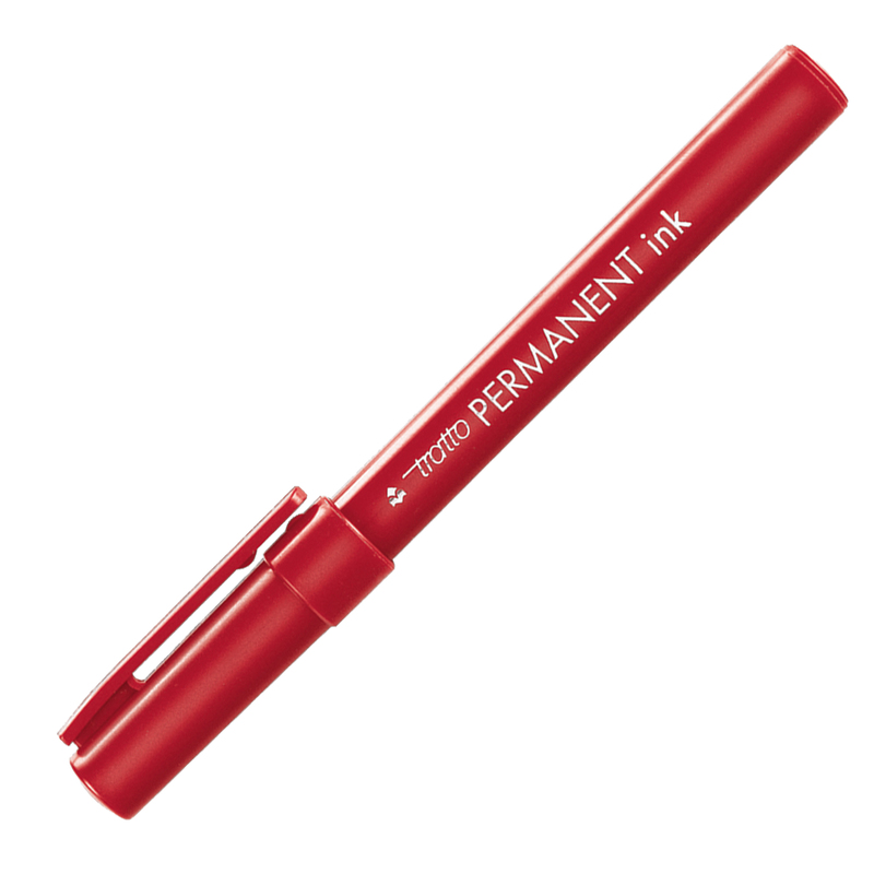 SCATOLA 12 MARCATORI TRATTO PERMANENT INK ROSSO