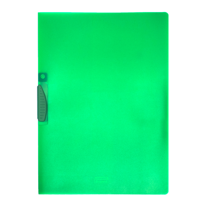 CARTELLINA CON MOLLA CLIPPER VERDE TRASP. ART.F007 LEONARDI