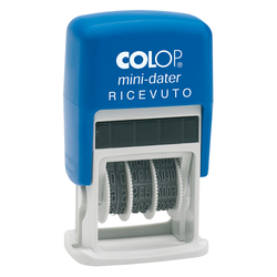 Timbro mini S160/L2 DATARIO + RICEVUTO 4mm autoinchiostrante COLOP