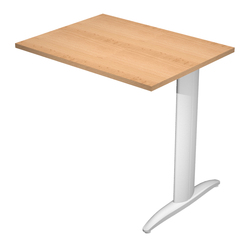 ALLUNGO REVERSIBILE DX/SX 80x60cm FAGGIO gamba GRIGIO ALLUMINIO EASY