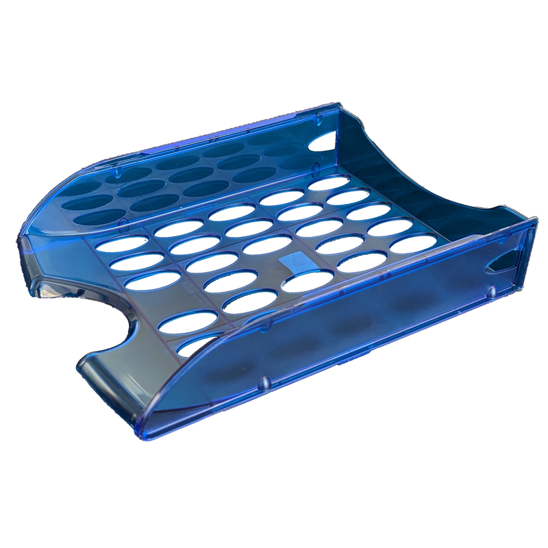 Vaschetta portacorrispondenza forate E040 blu trasp.FELLOWES