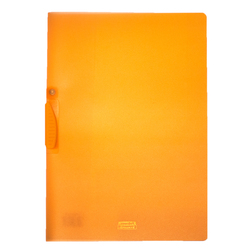 CARTELLINA CON MOLLA CLIPPER ARANCIO TRASP. ART.F007 LEONARDI