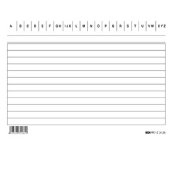 100 SCHEDE RIGATE ORIZZONTALE 10.5X15CM E3126BL EDIPRO