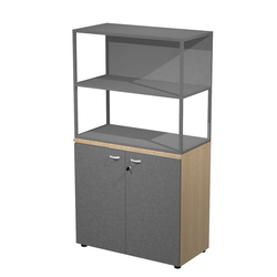 LIBRERIA media a giorno 90x44cm - H119cm BIANCO - gamba BIANCO ESSENCE
