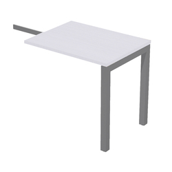 ALLUNGO REVERSIBILE DX/SX 80x60cm BIANCO gamba ANTRACITE per SCR. AGORA'