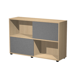 LIBRERIA media metal + arm. basso rovere/antracite/rovere/str.antracite ESSENCE
