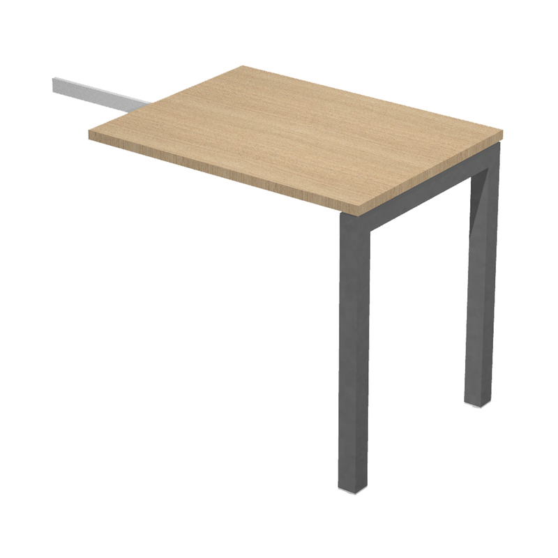 ALLUNGO REVERSIBILE DX/SX 80x60cm ROVERE gamba ANTRACITE per SCR. AGORA'