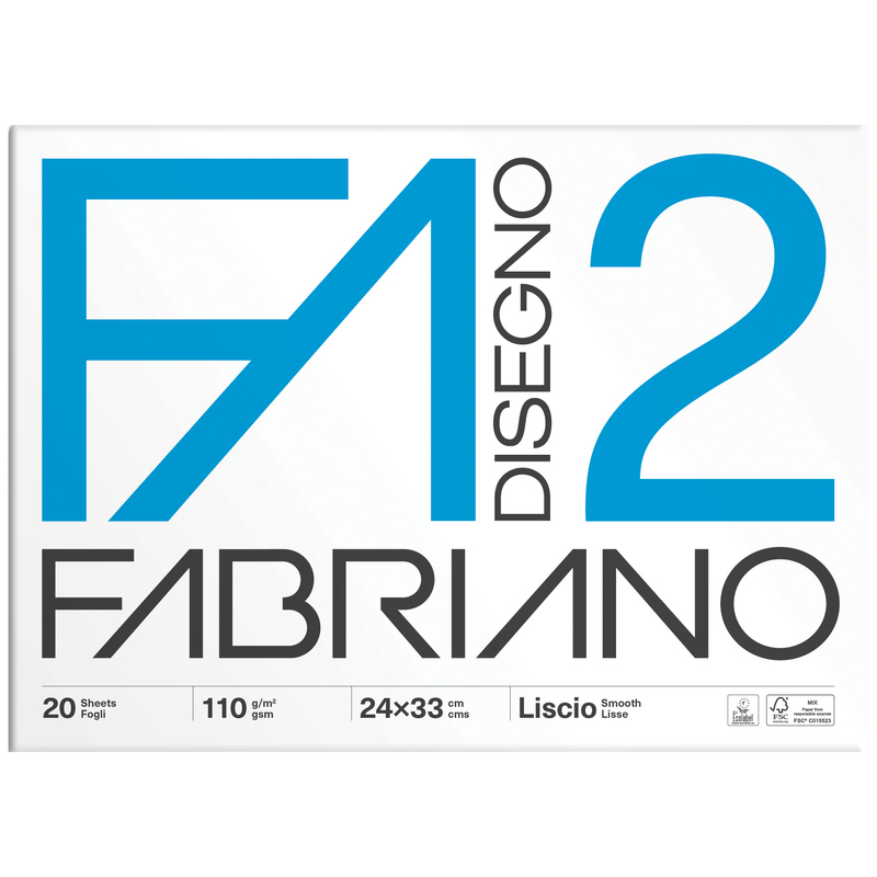BLOCCO FABRIANO2 (24X33CM) 20FG 110GR LISCIO 4 ANGOLI