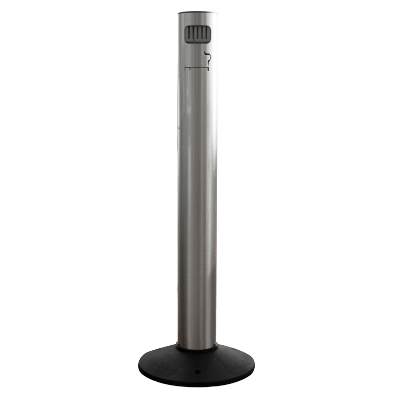 Posacenere da esterno in alluminio verniciato inox satinato Stilcasa