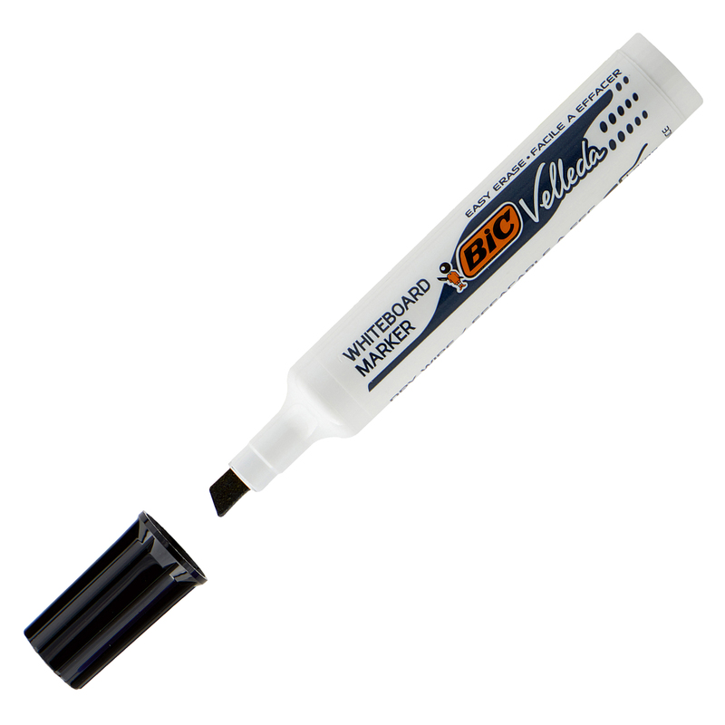 Pennarello VELLEDA 1791 punta scalpello whiteboard nero BICR