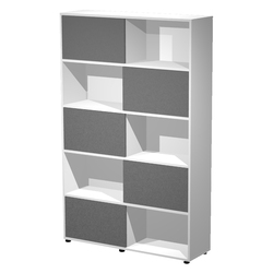 LIBRERIA alta metal + arm. basso bianco/bianco/bianco/str.bianca ESSENCE