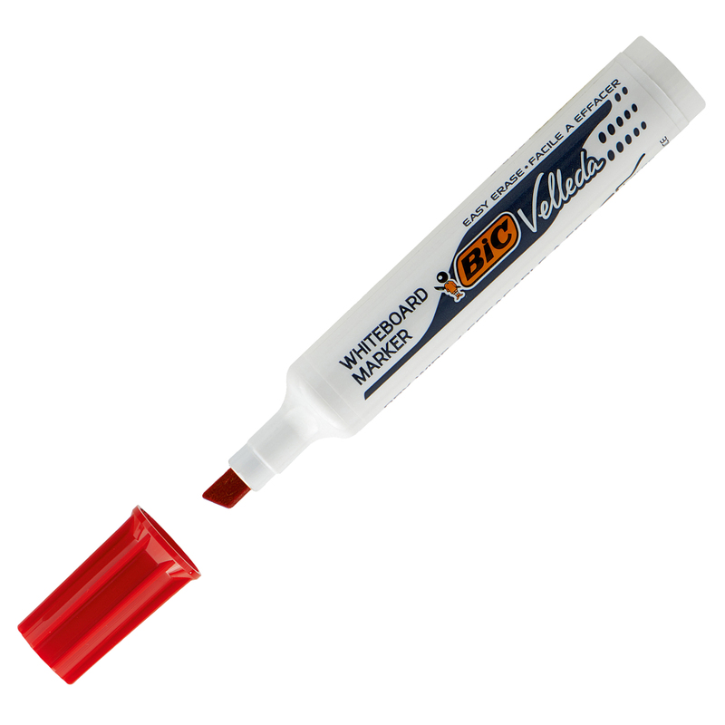 Pennarello VELLEDA 1791 punta scalpello whiteboard rosso BICR