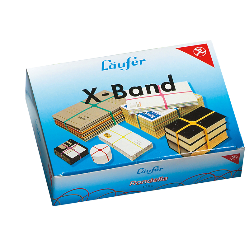 ELASTICO X-BAND D100 (150X11MM) SCATOLA 100GR COLORI ASS.