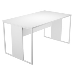 SCRIVANIA SINGOLA 120X80cm BIANCO - gamba bianco - ESSENCE