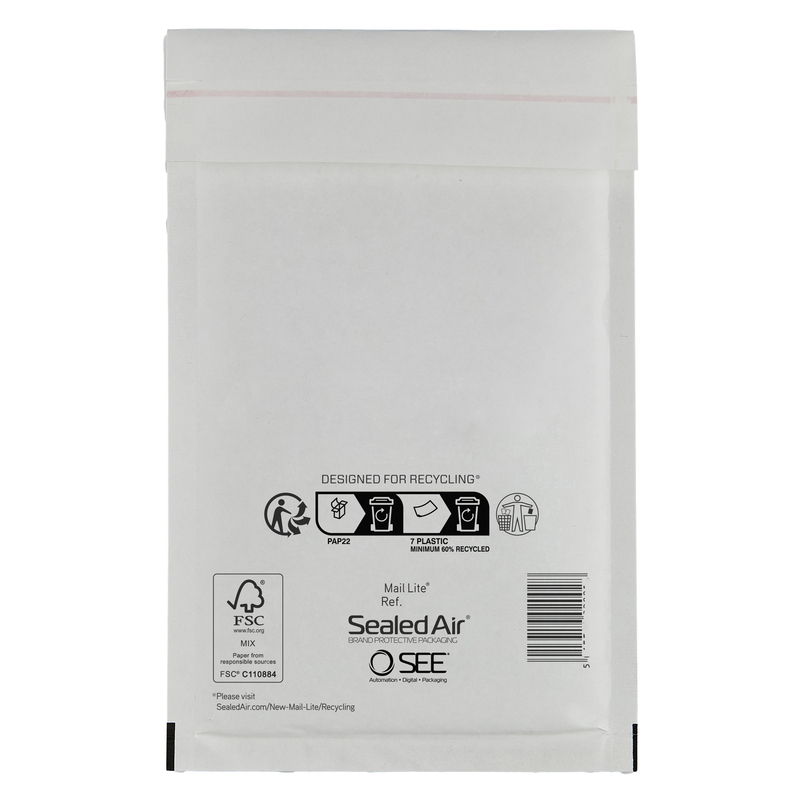 10 Buste imbottite BIANCHE D 18X26cm UTILE MAIL LITER SEALED AIRR